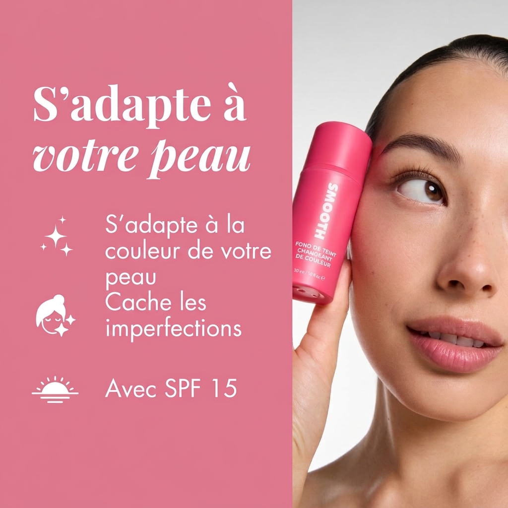 Fond de teint à changement de couleur